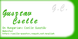 gusztav cselle business card