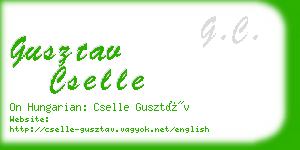 gusztav cselle business card